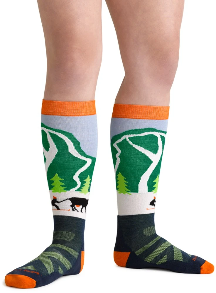 Darn Tough Pow Cow Ski and Snowboard Socks - Kids' 4 Darn Tough Pow Cow Ski and Snowboard Socks - Kids' - Image 4