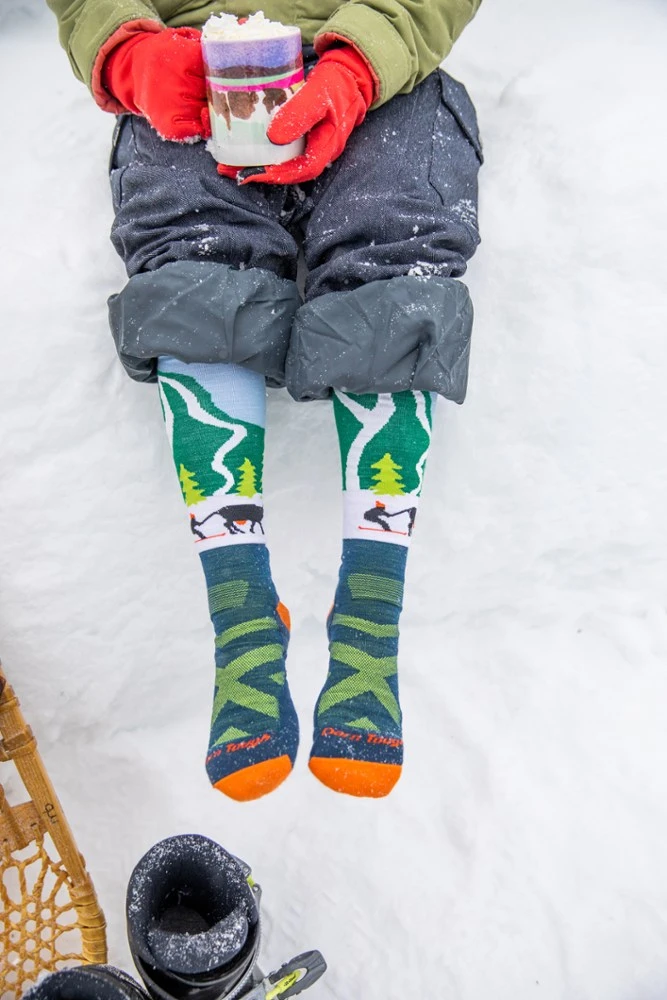 Darn Tough Pow Cow Ski and Snowboard Socks - Kids' 6 Darn Tough Pow Cow Ski and Snowboard Socks - Kids' - Image 6