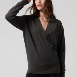 Athleta Purana V-Neck Wrap Sweatshirt - Women's -Active Pedal Shop bba11fea c856 4293 8d30 f5ad4b938676