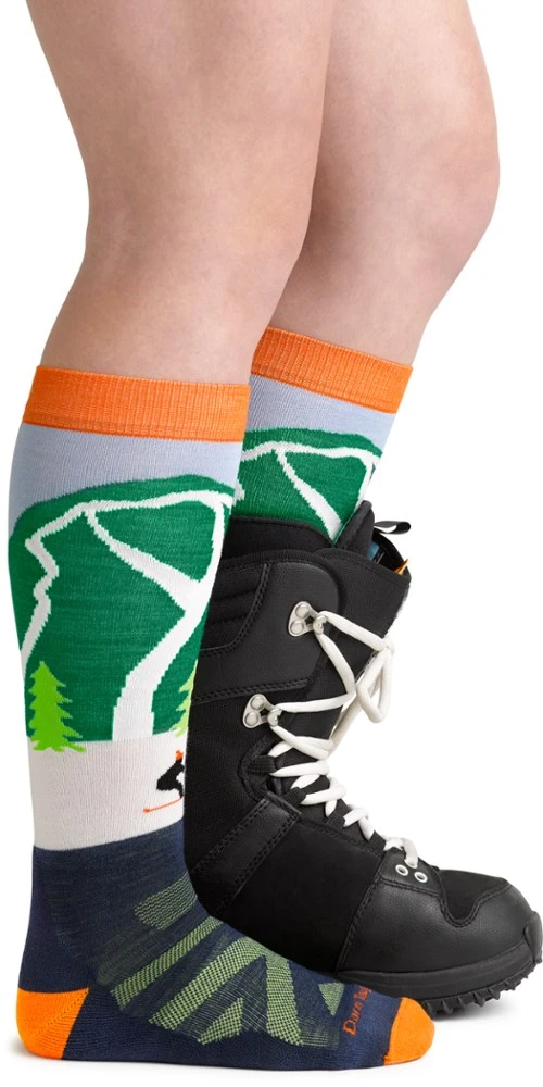 Darn Tough Pow Cow Ski and Snowboard Socks - Kids' 5 Darn Tough Pow Cow Ski and Snowboard Socks - Kids' - Image 5